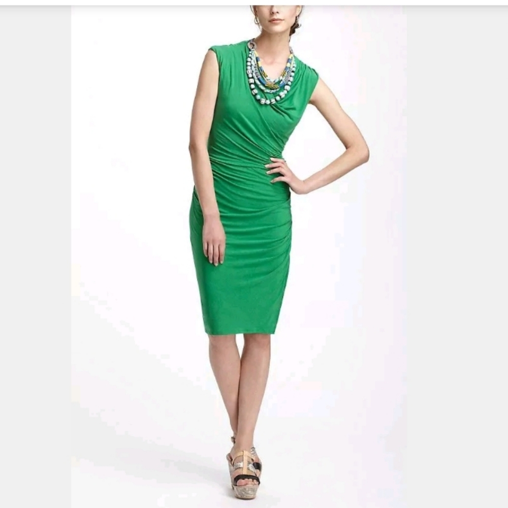 ANTHROPOLOGIE Bordeaux Given Then petite dress